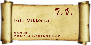 Tuli Viktória névjegykártya
